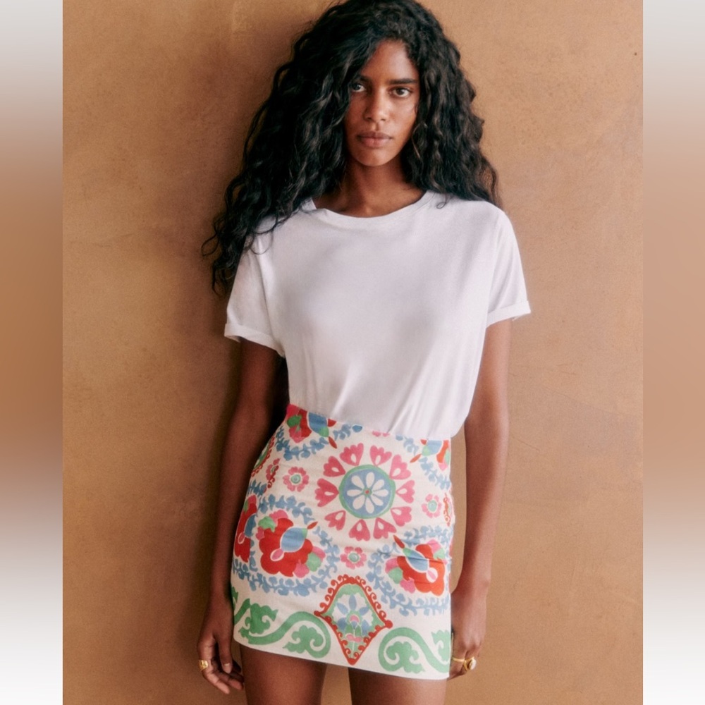 NWT Sezane Malia skirt, brieno, size 4
